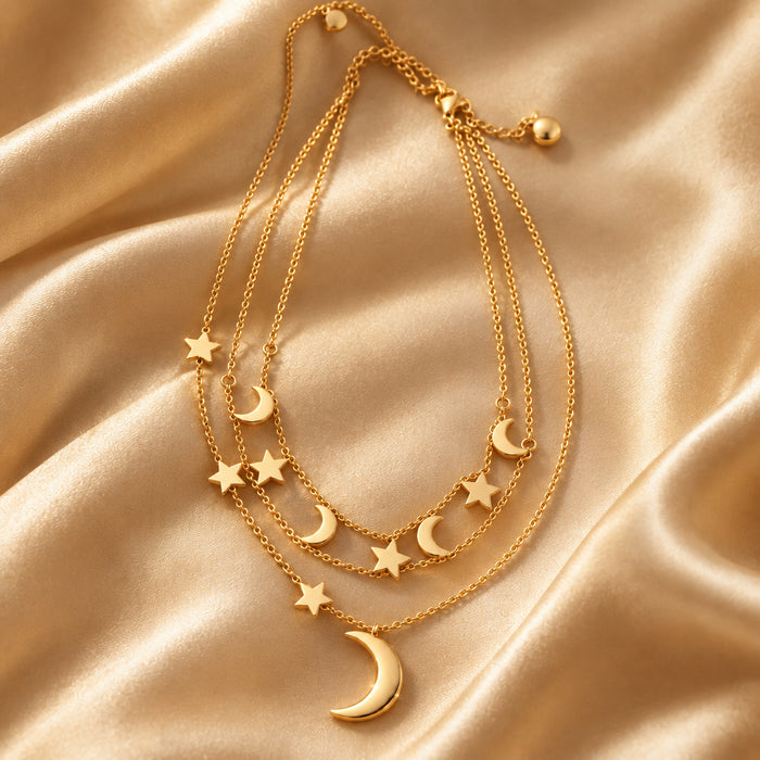 Collar Luna y Estrellas